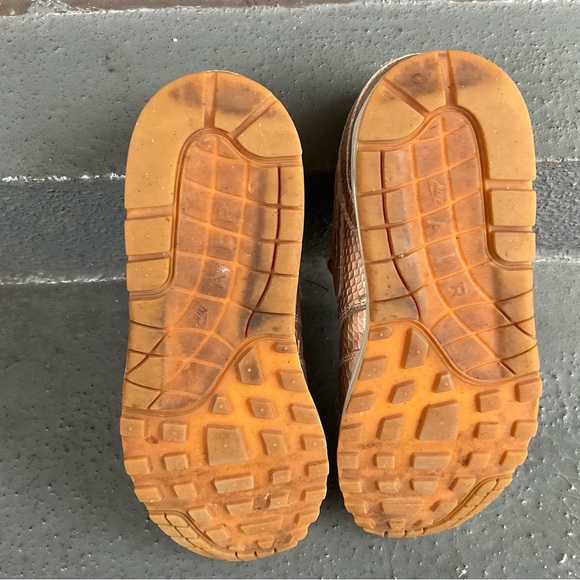 Nike Air Max 1 Bronze Snakeskin Patterned Sneakers- Women, Sz 10 - Picture 3 of 8